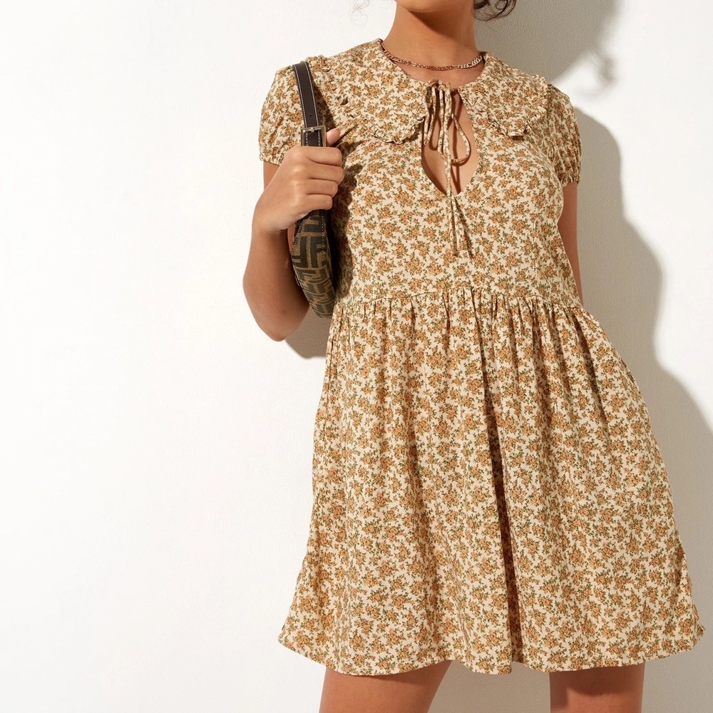 SHIRE MINI DRESS IN WASHED DITSY from Motel Rocks